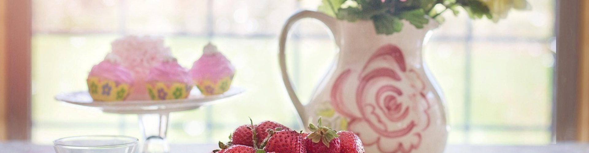 strawberries, nature, bowl, summer, fruits, fresh, harvest, ripe, breakfast, table, dining table, cream, still life
